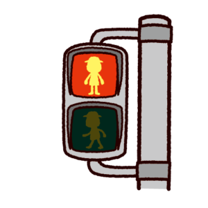 歩行者用赤信号のイラスト