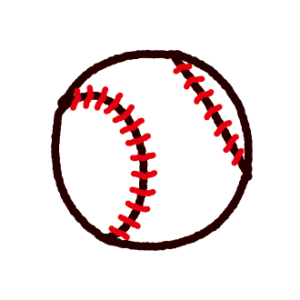 野球ボールのイラスト（硬球）