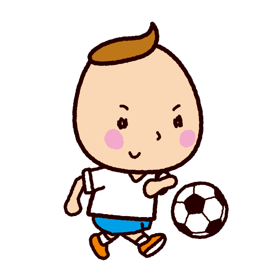 サッカーをする子供のイラスト イラストくん