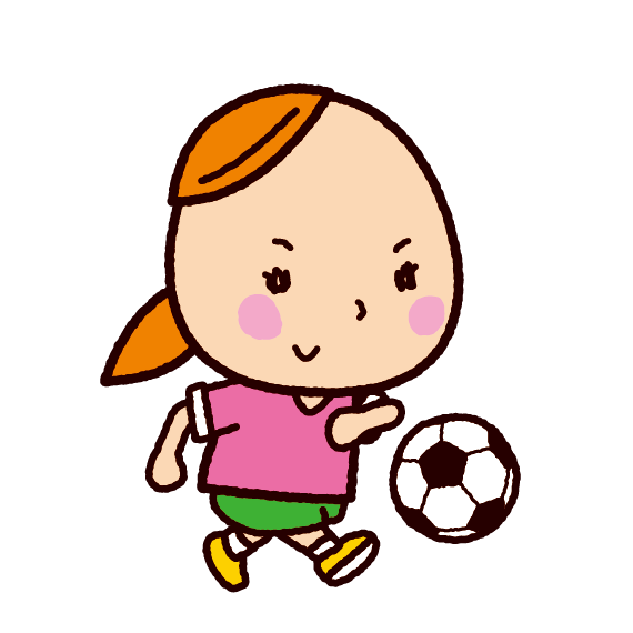 サッカーをする子供のイラスト イラストくん