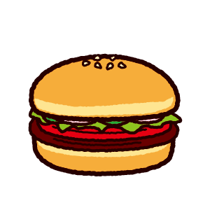 チーズバーガーのイラスト イラストくん