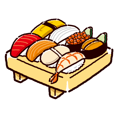 お寿司のイラスト（2カット）
