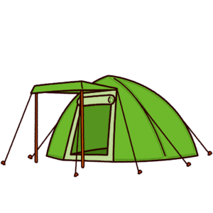テントのイラスト（ドーム型）