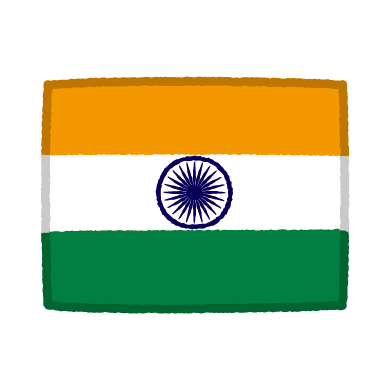 国旗のイラスト（インド）