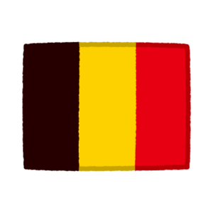 国旗のイラスト（ベルギー）