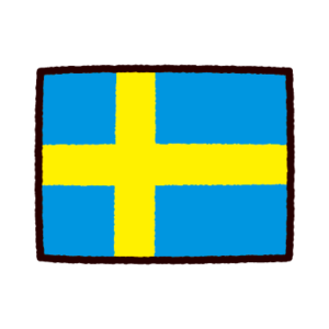国旗のイラスト（スウェーデン）