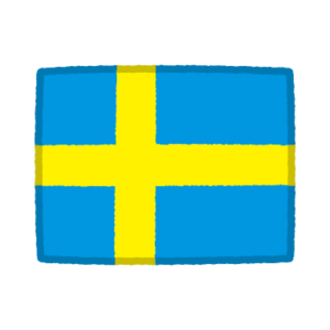 国旗のイラスト（スウェーデン）