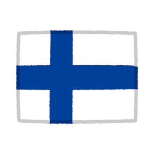 国旗のイラスト（フィンランド）