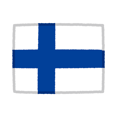 国旗のイラスト（フィンランド）