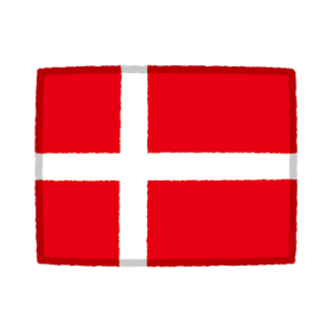 国旗のイラスト（デンマーク）