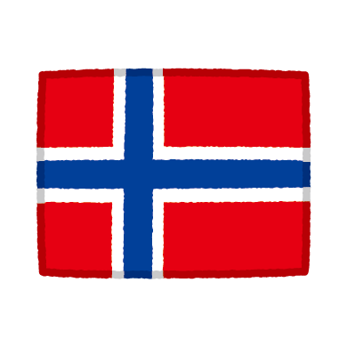 国旗のイラスト（ノルウェー）