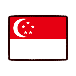 国旗のイラスト（シンガポール）