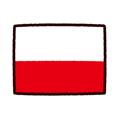 国旗のイラスト ポーランド イラストくん