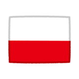 国旗のイラスト（ポーランド）