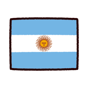 国旗のイラスト（アルゼンチン）