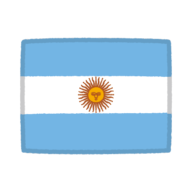 国旗のイラスト（アルゼンチン）