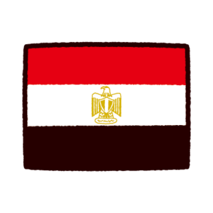 国旗のイラスト（エジプト）