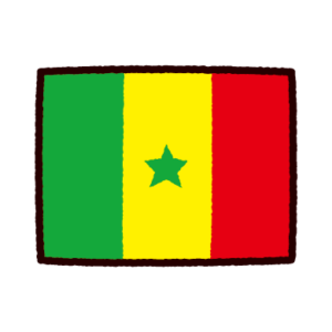 国旗のイラスト（セネガル）