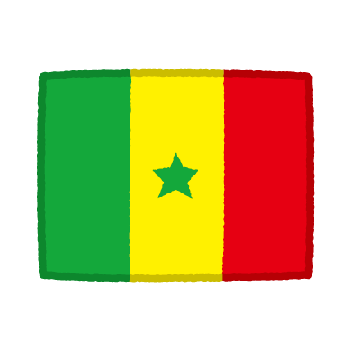 国旗のイラスト（セネガル）