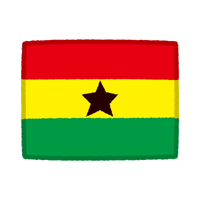 国旗のイラスト（ガーナ）