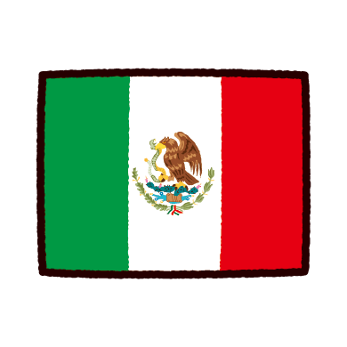 国旗のイラスト メキシコ イラストくん