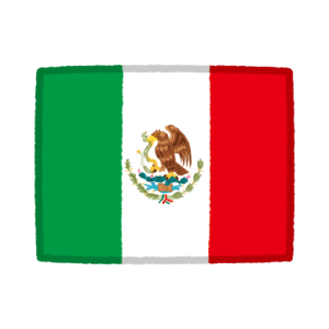 国旗のイラスト（メキシコ）