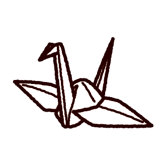 折り紙のイラスト（鶴）