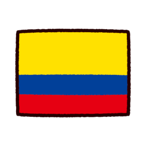国旗のイラスト（コロンビア）