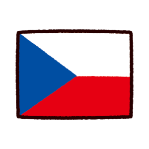 国旗のイラスト（チェコ）