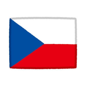 国旗のイラスト（チェコ）