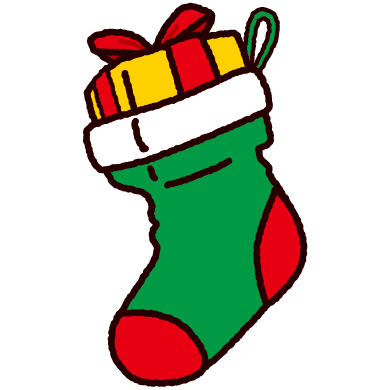 クリスマスのイラスト 靴下とプレゼント イラストくん