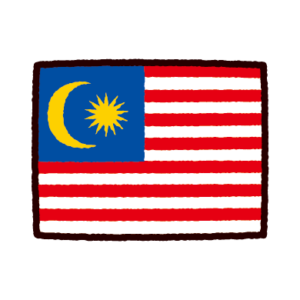 国旗のイラスト（マレーシア）