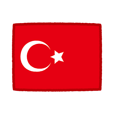 国旗のイラスト（トルコ）