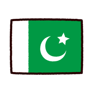 国旗のイラスト（パキスタン）