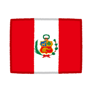 国旗のイラスト（ペルー）