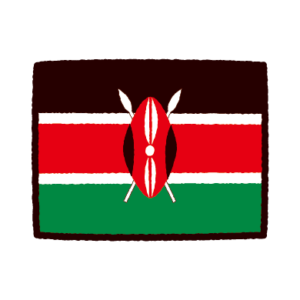 国旗のイラスト（ケニア）