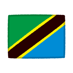 国旗のイラスト（タンザニア）
