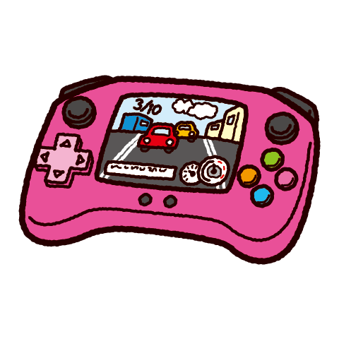 ゲームのイラスト 携帯型ゲーム機 イラストくん