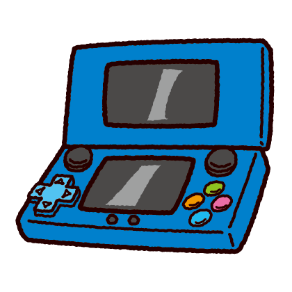 携帯型ゲーム機のイラスト 2画面タイプ イラストくん