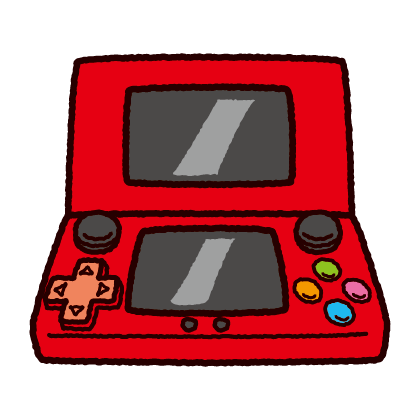 携帯型ゲーム機のイラスト 2画面タイプ イラストくん