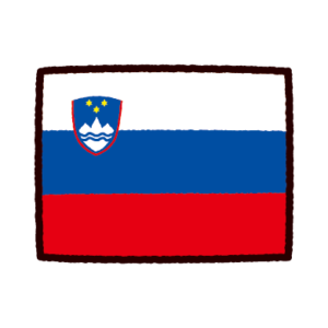 国旗のイラスト（スロベニア）