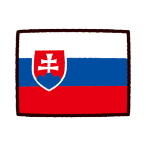 国旗のイラスト（スロバキア）