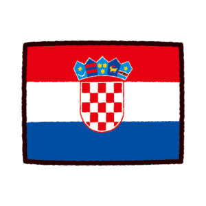 国旗のイラスト（クロアチア）