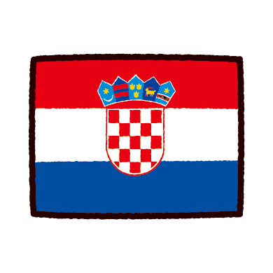 国旗のイラスト クロアチア イラストくん