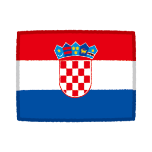 国旗のイラスト（クロアチア）