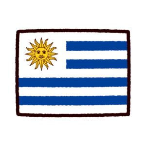 ウルグアイ国旗のイラスト