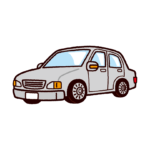 車のイラスト（セダンタイプ・普通車）（8カット）