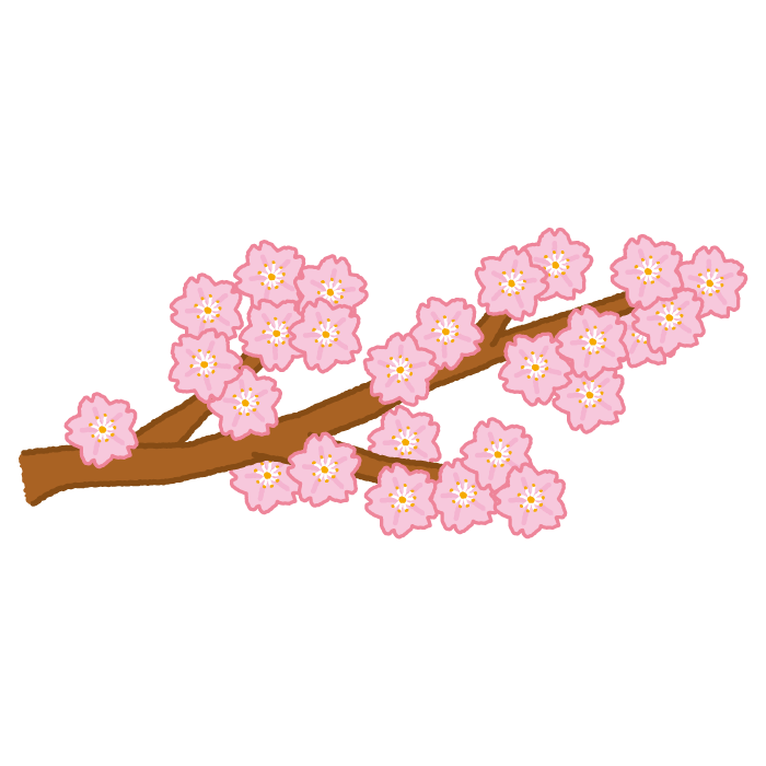 桜の枝のイラスト 2カット イラストくん