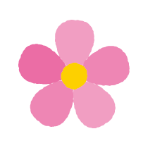 ピンクの花のイラスト（8カット）