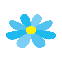青い花のイラスト